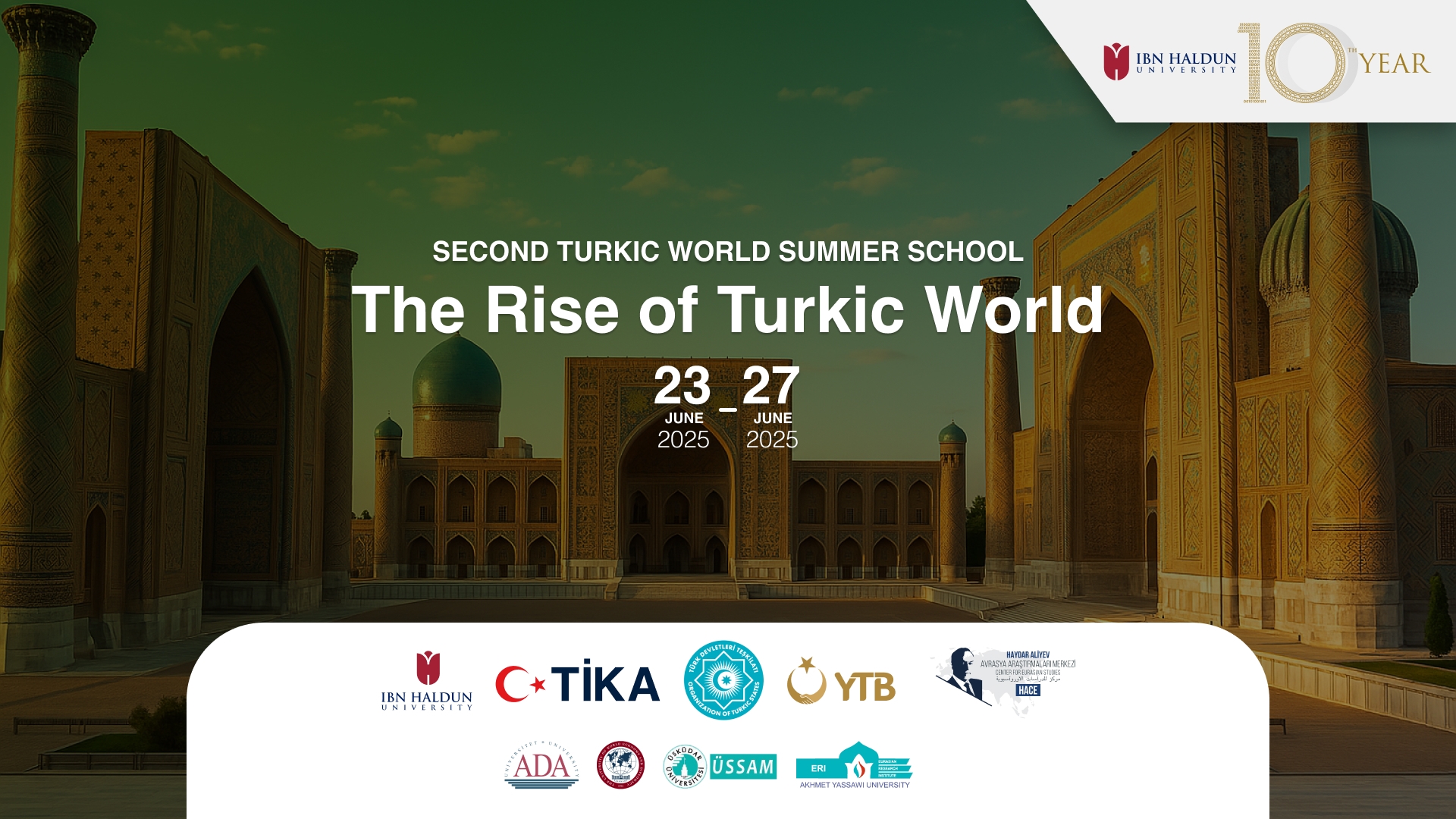 Second Turkic World Summer School Program