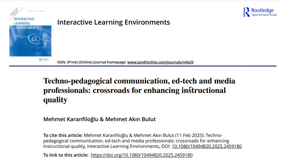 'Assist. Prof.  Mehmet Akın Bulut’s Study on Digitalization in Education and Artificial Intelligence Applications Published in an SSCI Q1 (Top 10%) Journal'