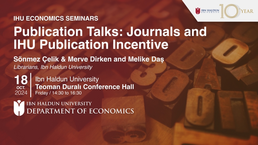 Publication Talks: Journals and IHU Publication Incentive