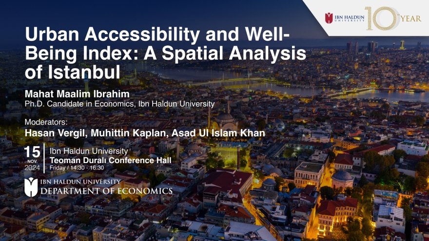 Urban Accessibility and Prosperity Index: A Perspective on Istanbul