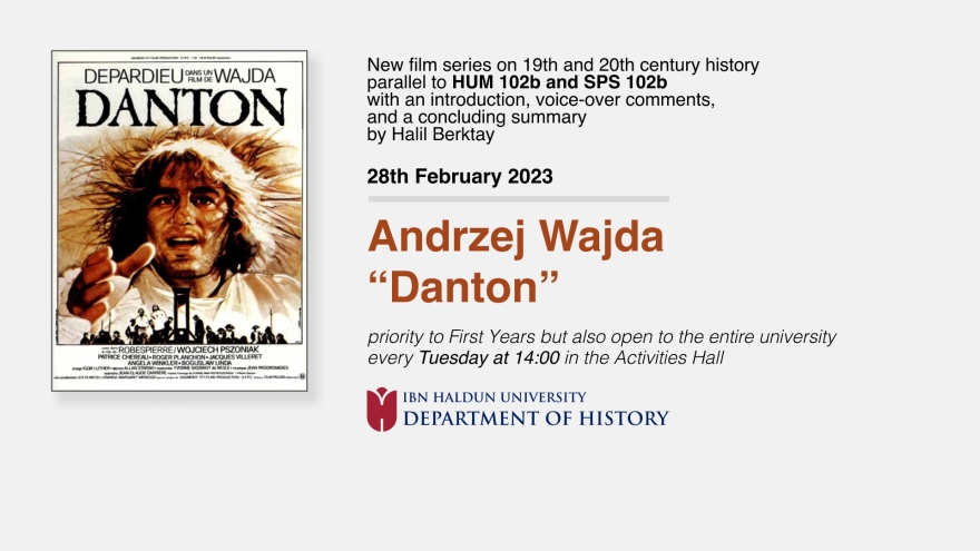 Tarih Bölümü Film Okumaları Serisi: “Danton”