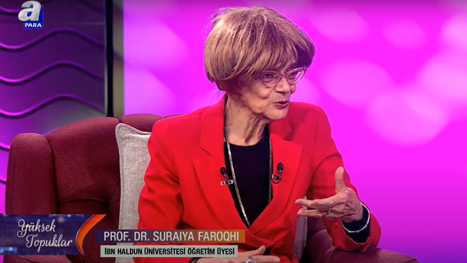 Suraiya Faroqhi Appeared Live On “A Para” TV Channel