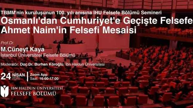 Türkiye Büyük Millet Meclisi’nin Kuruluşunun 100. Yılı Anısına Felsefe Semineri
