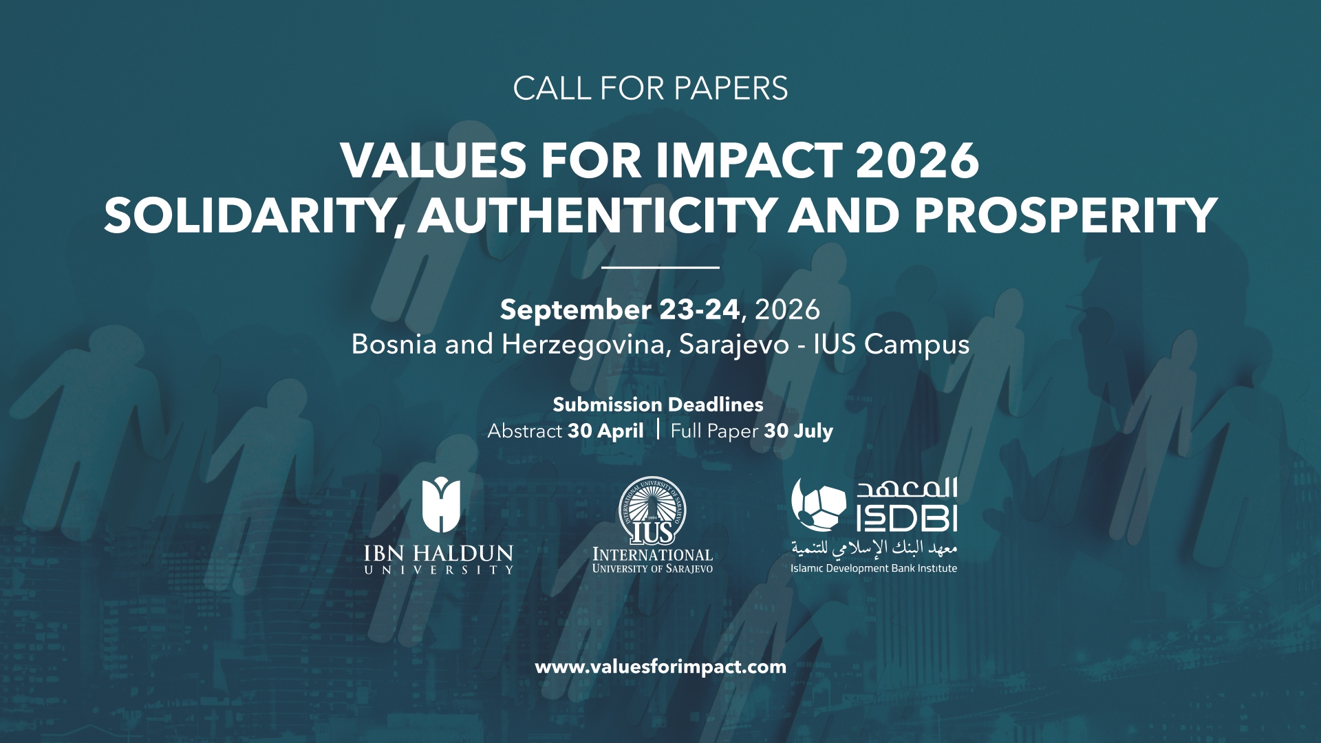 Bildiri Çağrısı: Saraybosna'da Düzenlenecek Values for Impact 2026 Konferansı'na Davetlisiniz