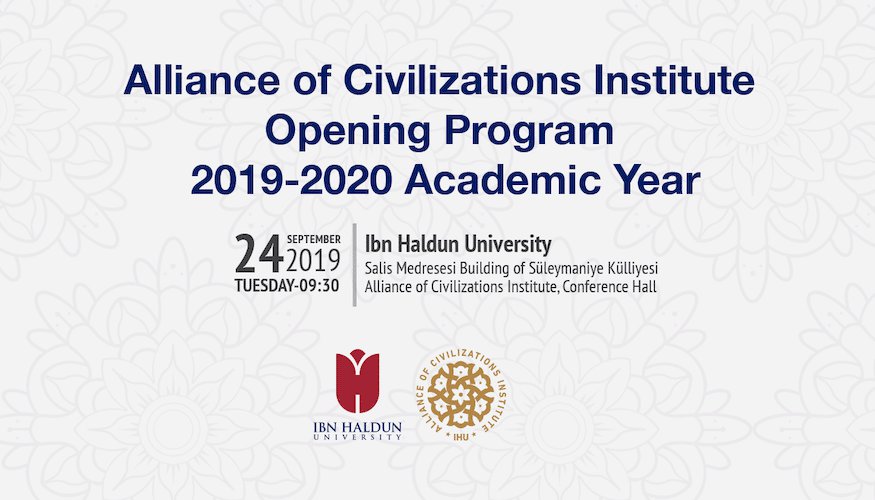 Alliance of Civilizations Institute 2019-2020 Academic Year Opening Program