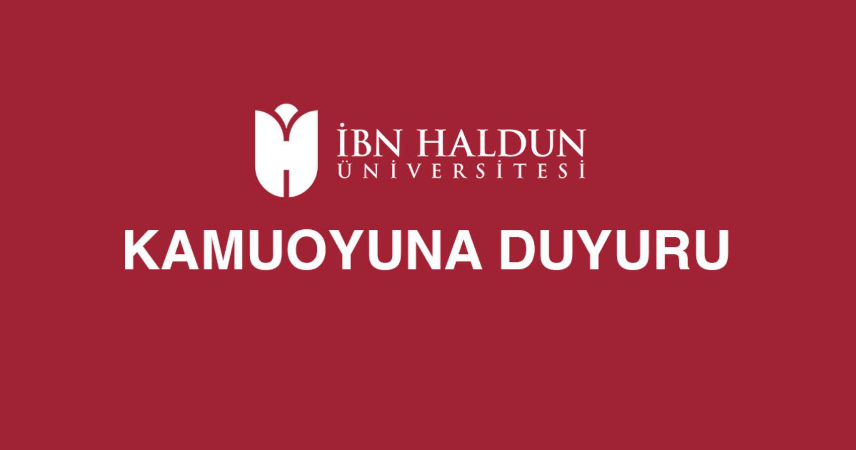 İbn Haldun Üniversitesinden Açıklama