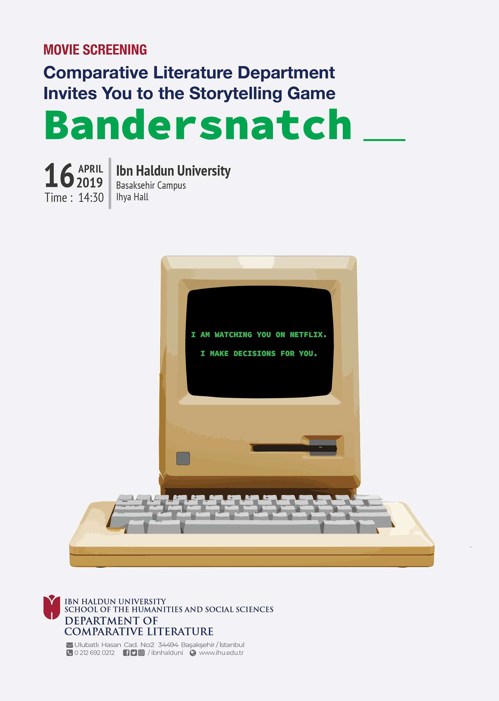 Comparative Literature Department Invites You to the Story Telling Game Bandersnatch