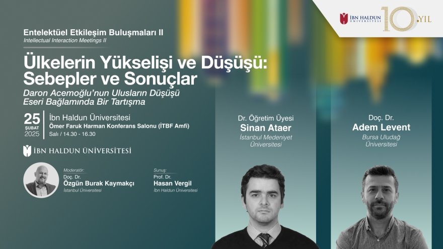 Entelektüel Etkileşim Buluşmaları II: “Ülkelerin Yükselişi ve Düşüşü: Sebepler ve Sonuçlar”