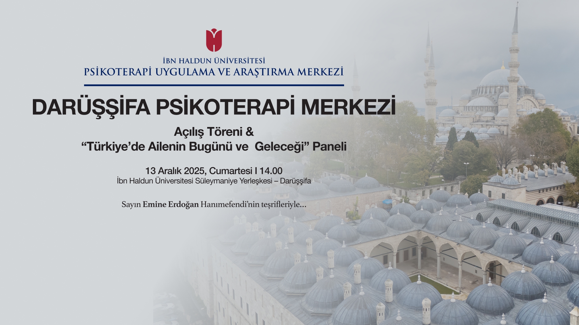 İPAM Darüşşifa Psikoterapi Merkezi Açılış Töreni