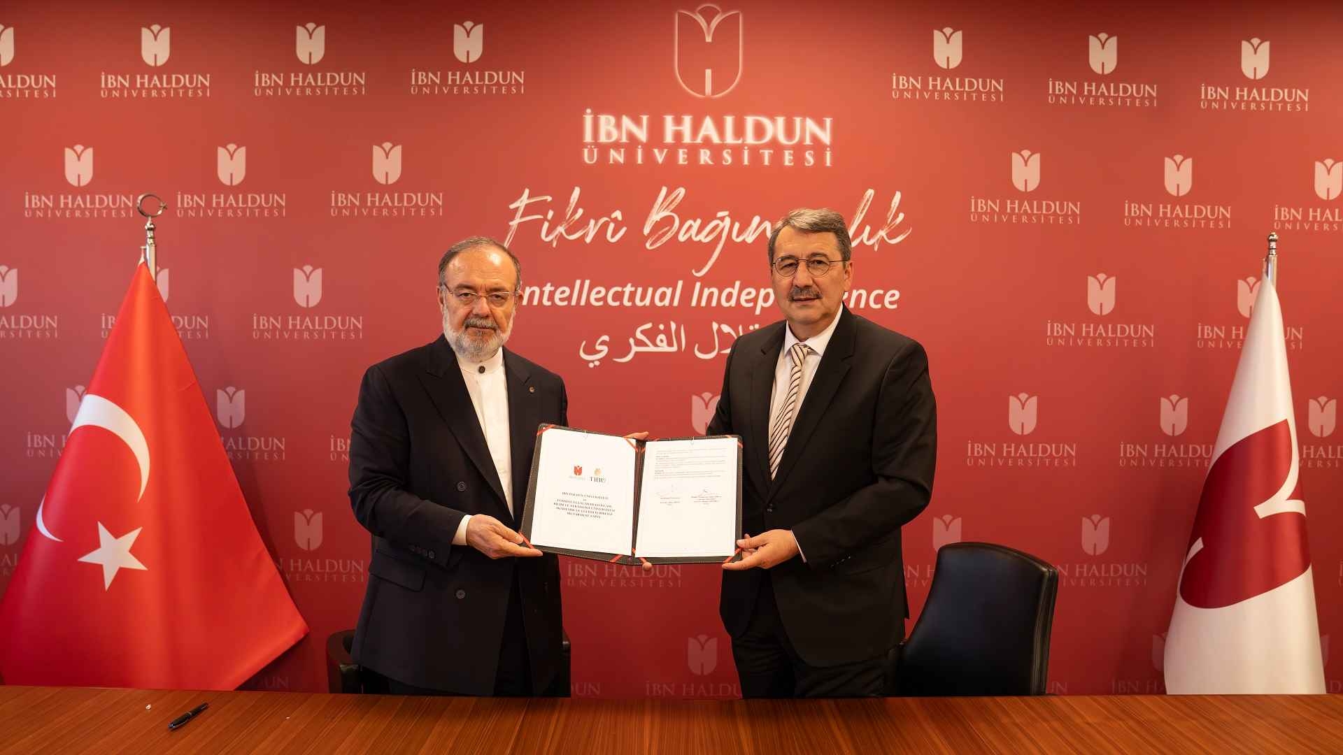 İbn Haldun Üniversitesi ile Türkiye Uluslararası İslam Bilim ve Teknoloji Üniversitesi Arasında Akademik ve Eğitim İş Birliği Mutabakat Zaptı İmzalandı
