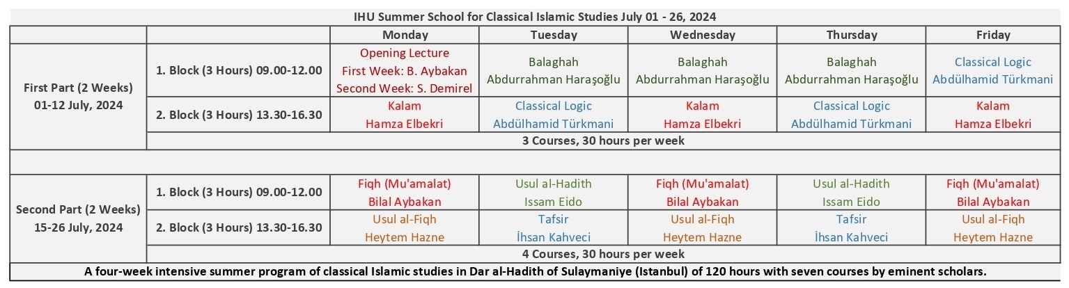 2024 Summer School Program