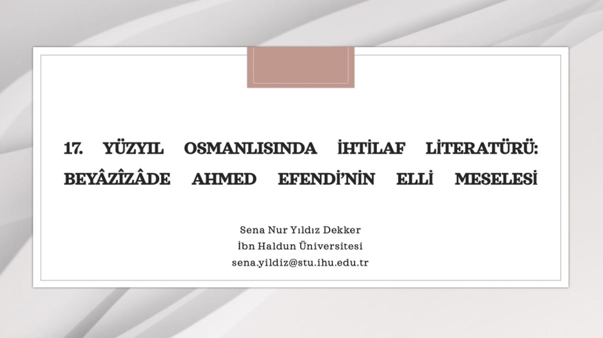 Lisansüstü Öğrencimiz Sena Nur Yıldız Dekker, VI. Uluslararası Mâtürîdîlik Sempozyumu’na Katıldı