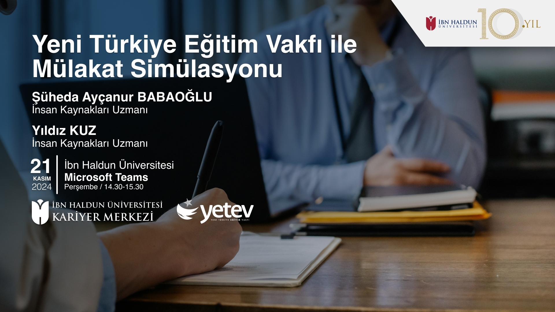 Interview Simulation with the Yeni Türkiye Eğitim Vakfı Foundation