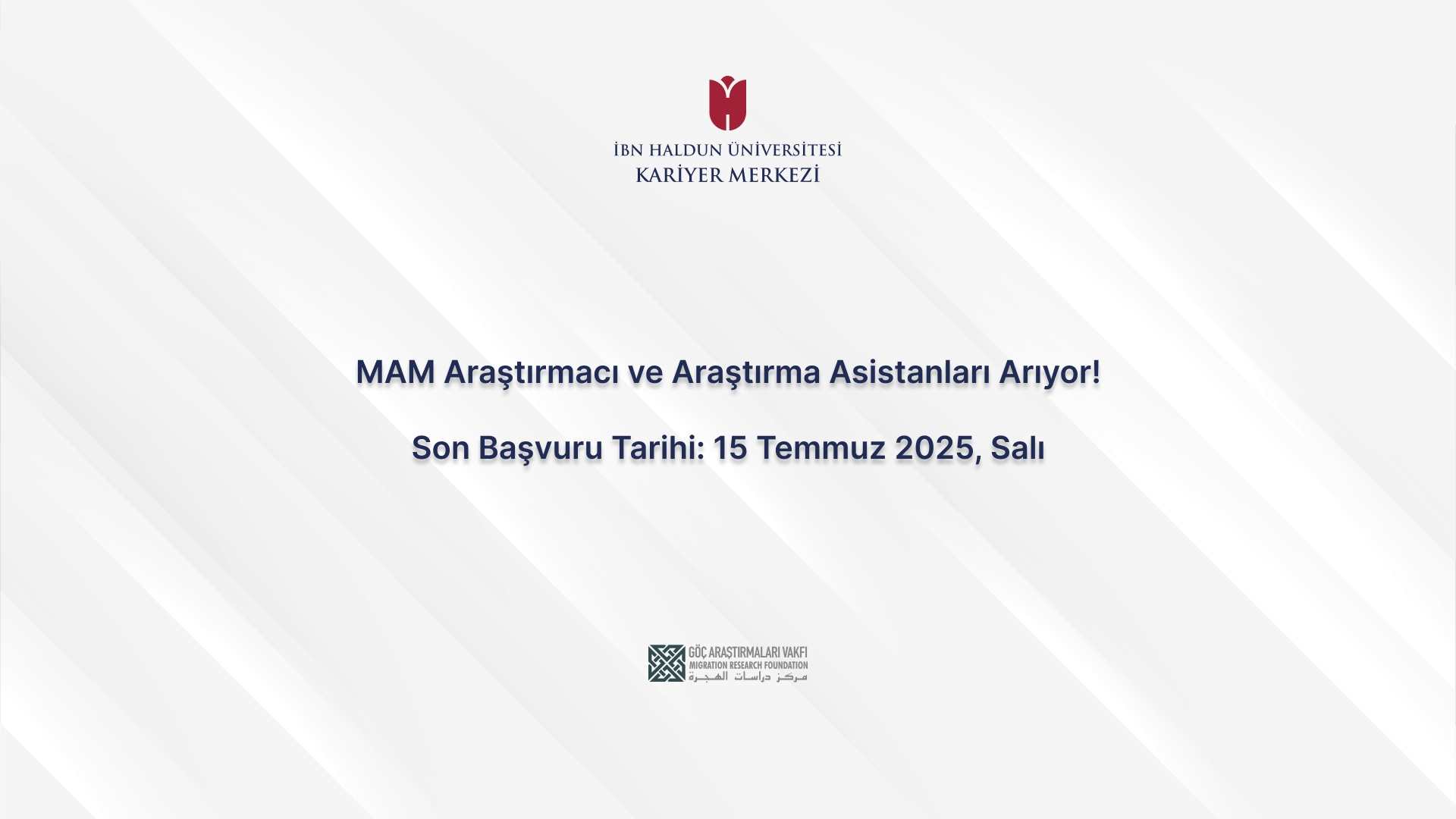 MAM Araştırmacı ve Araştırma Asistanları Arıyor!