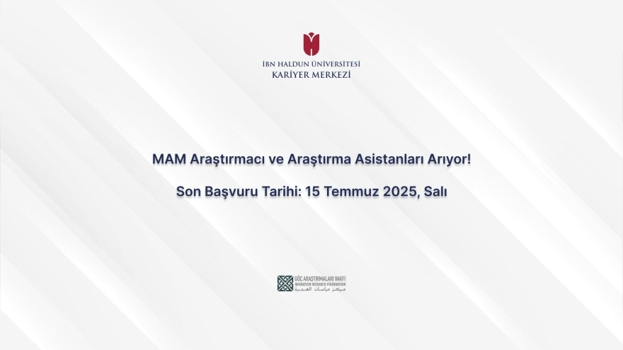 MAM Araştırmacı ve Araştırma Asistanları Arıyor!