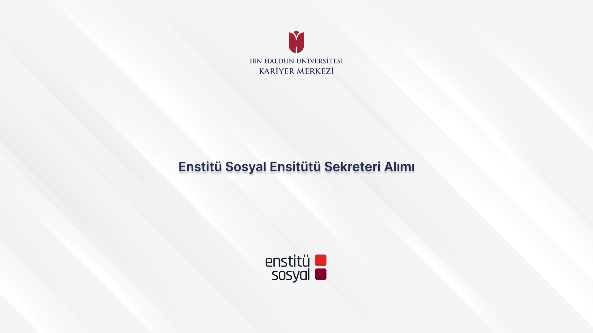 Recruitment: Secretary for the Institute of Social Sciences