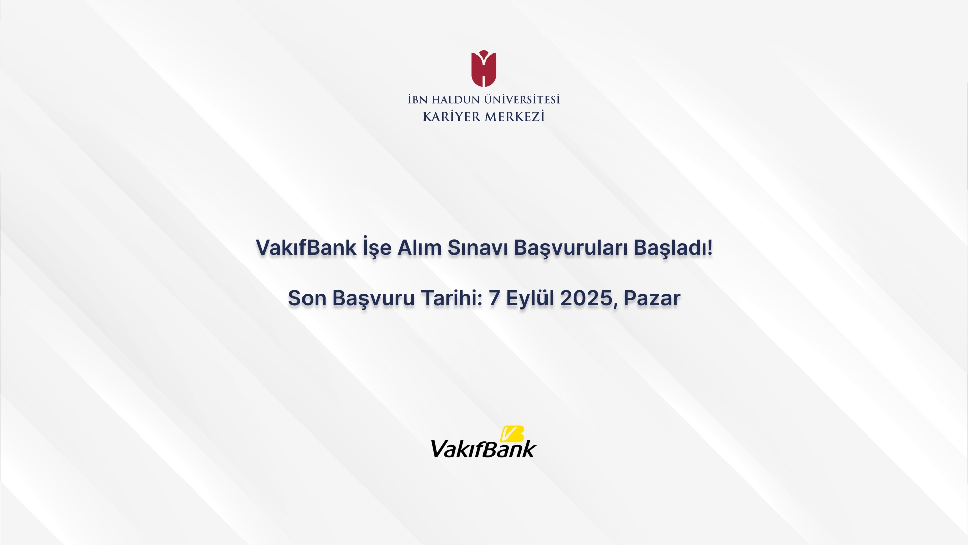 VakıfBank Recruitment Exam Applications Have Started!