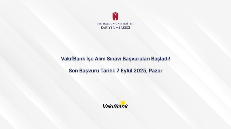 VakıfBank İşe Alım Sınavı 2025 Başvuruları Başladı!