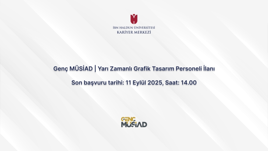 Genç MÜSİAD | Part-Time Graphic Design Assistant Job Posting