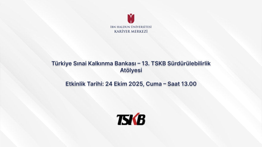 Industrial Development Bank of Turkey (TSKB) – 13th Sustainability Workshop