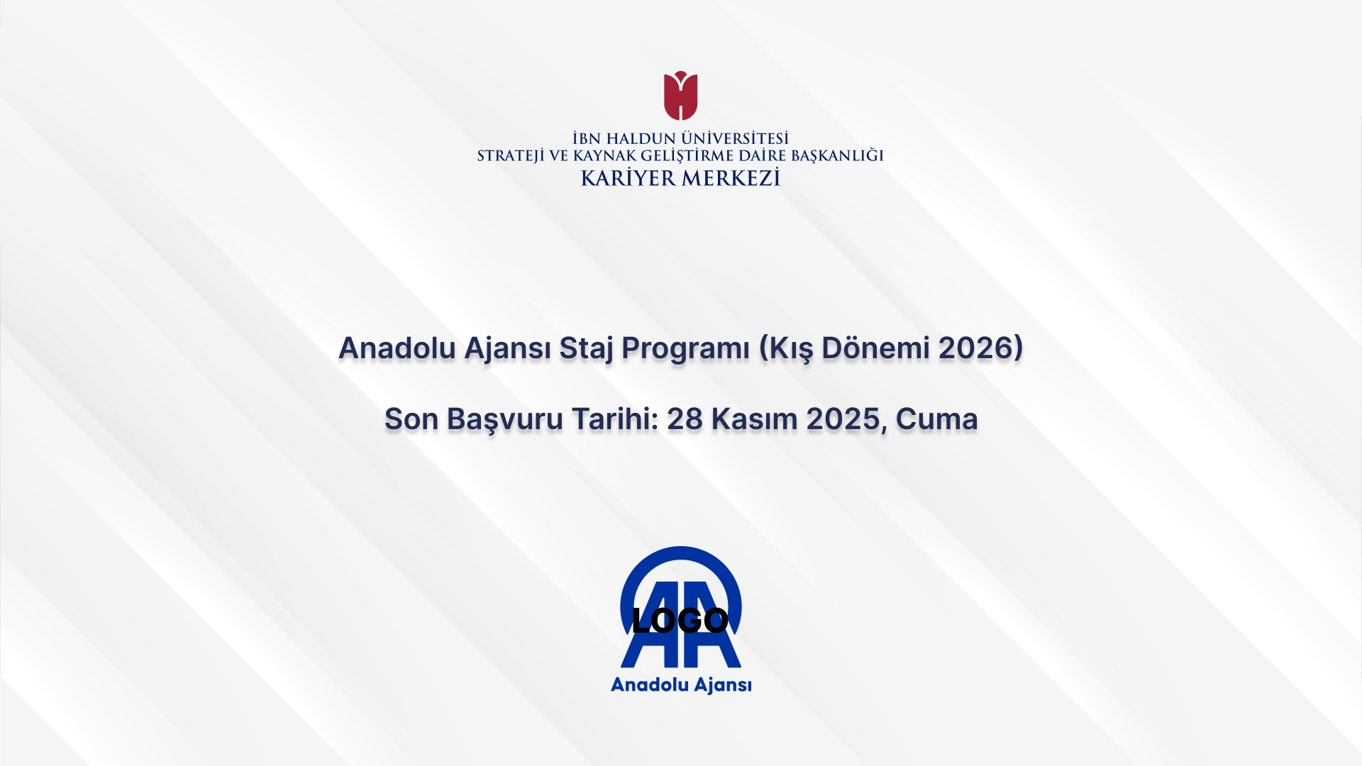 Anadolu Agency Internship Program (Winter Term 2026)