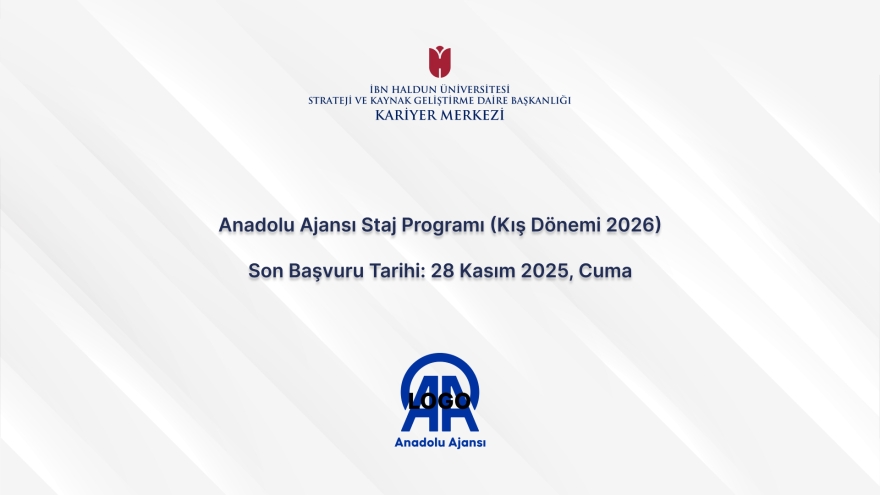 Anadolu Agency Internship Program (Winter Term 2026)