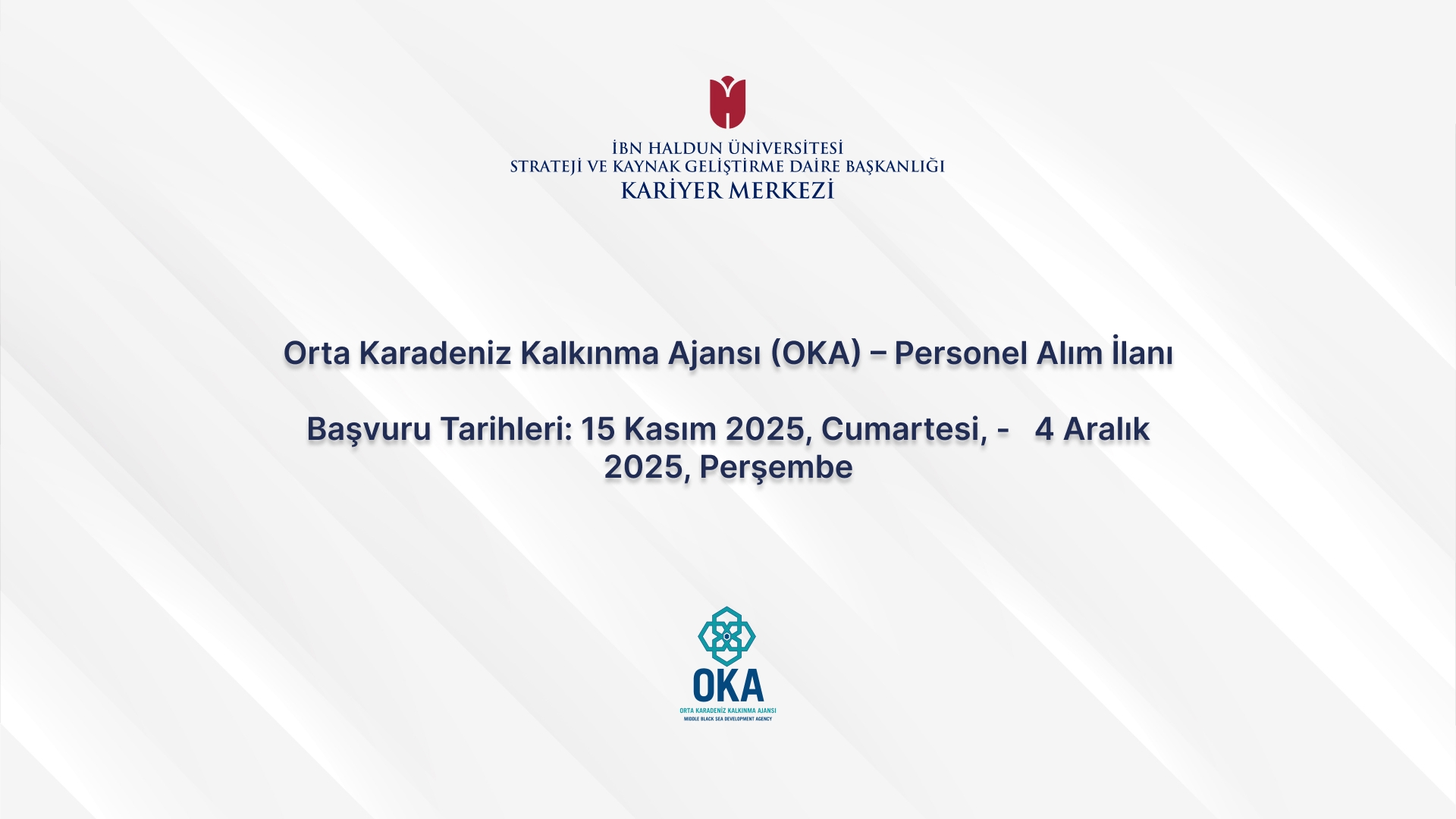 Middle Black Sea Development Agency (OKA) – Recruitment Announcement