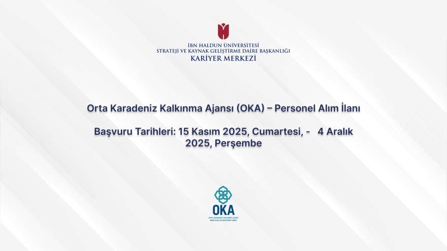 Middle Black Sea Development Agency (OKA) – Recruitment Announcement