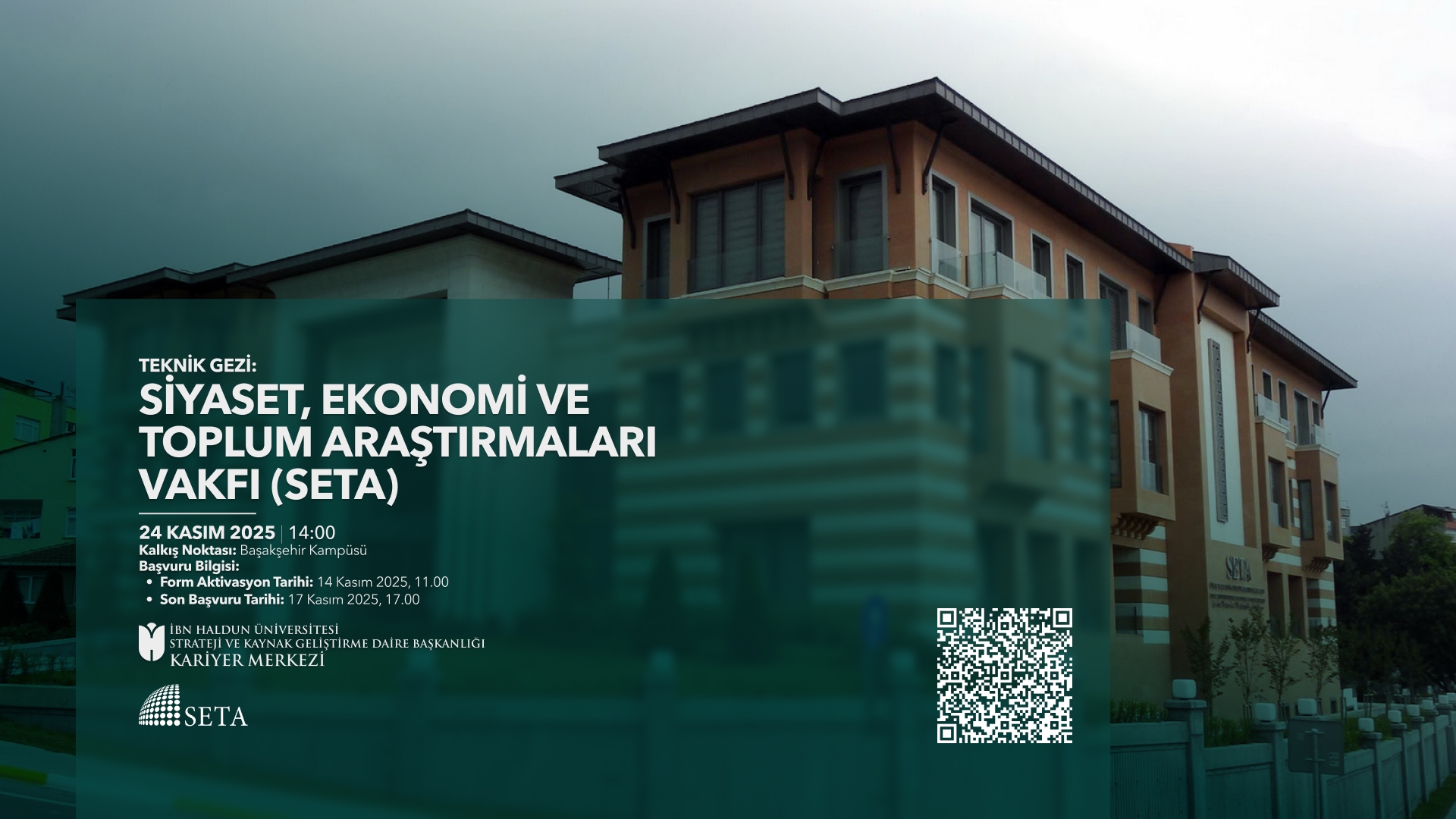 Siyaset, Ekonomi ve Toplum Araştırmaları Vakfına (SETA) Gidiyoruz!