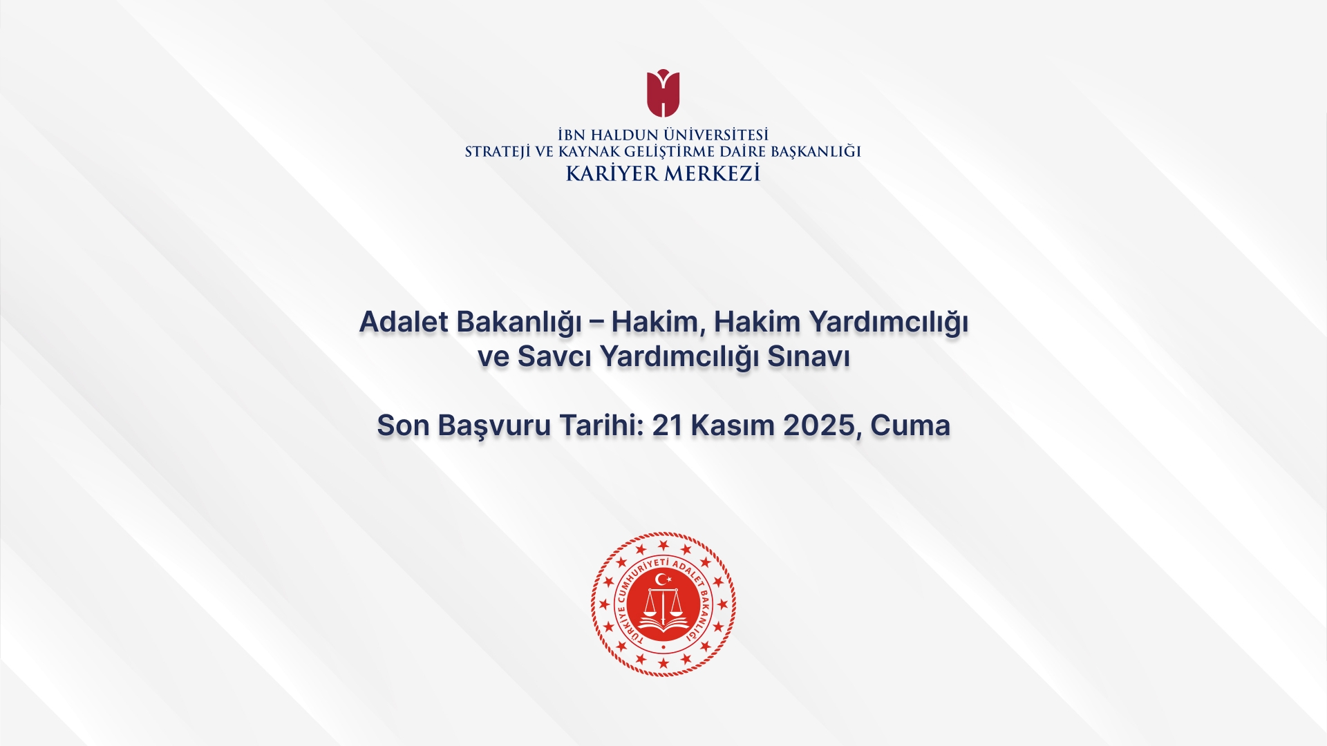 Ministry of Justice – Judgeship & Prosecutor Assistantship Exam