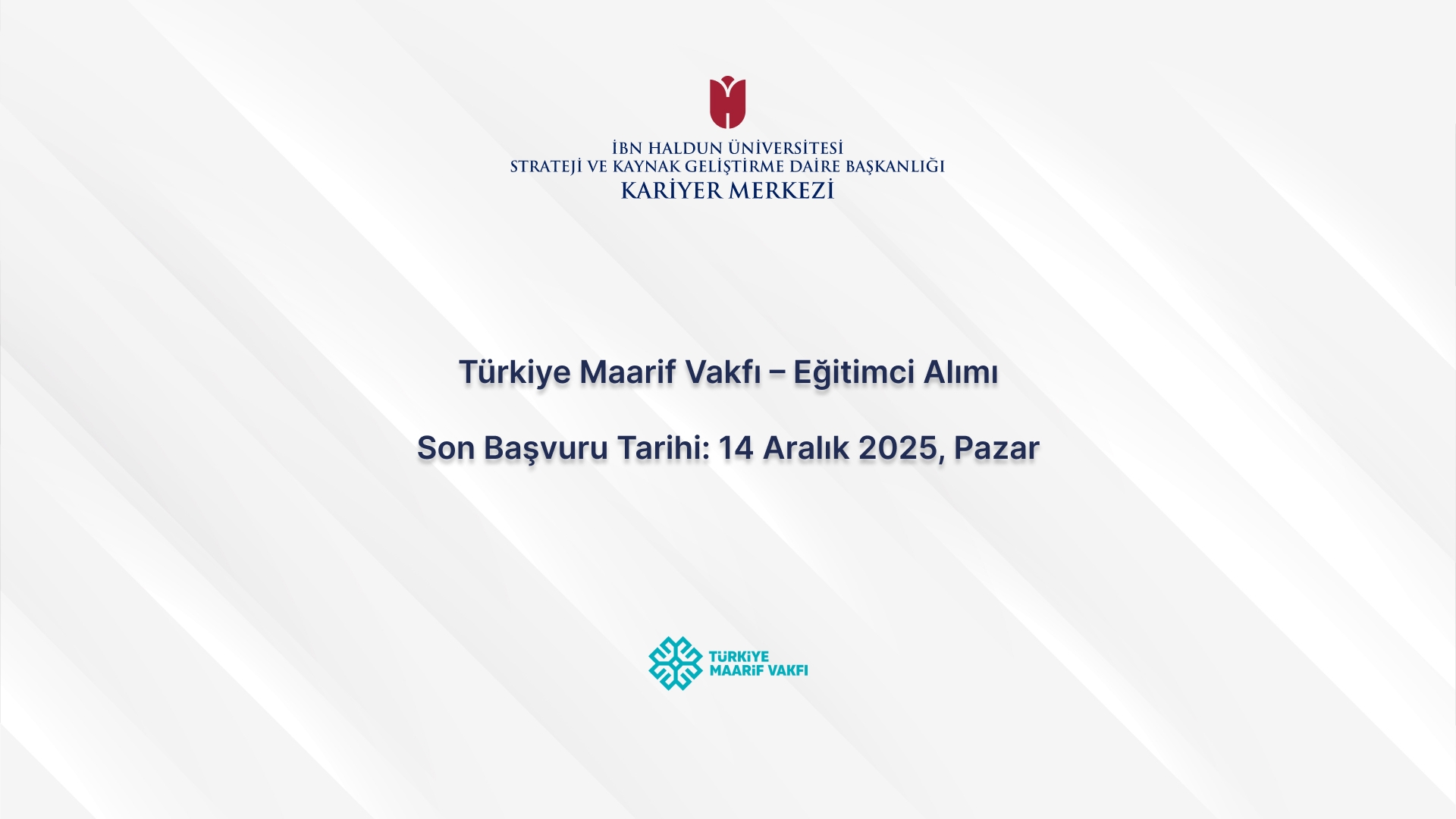 Türkiye Maarif Vakfı – Eğitimci Alımı