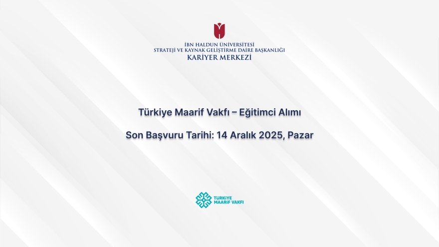 Türkiye Maarif Vakfı – Eğitimci Alımı