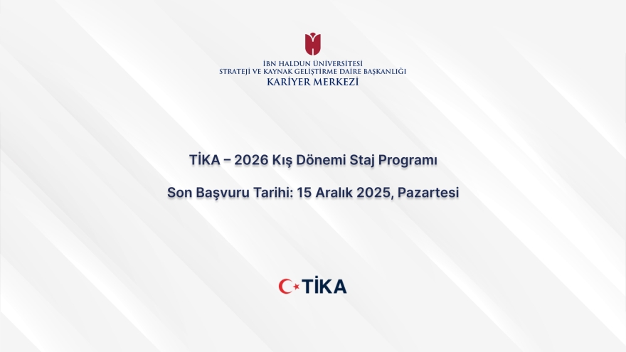 TİKA – 2026 Winter Internship Program
