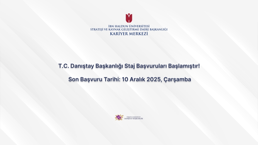 Internship Applications for the Presidency of the Council of State (T.C. Danıştay) Have Started!