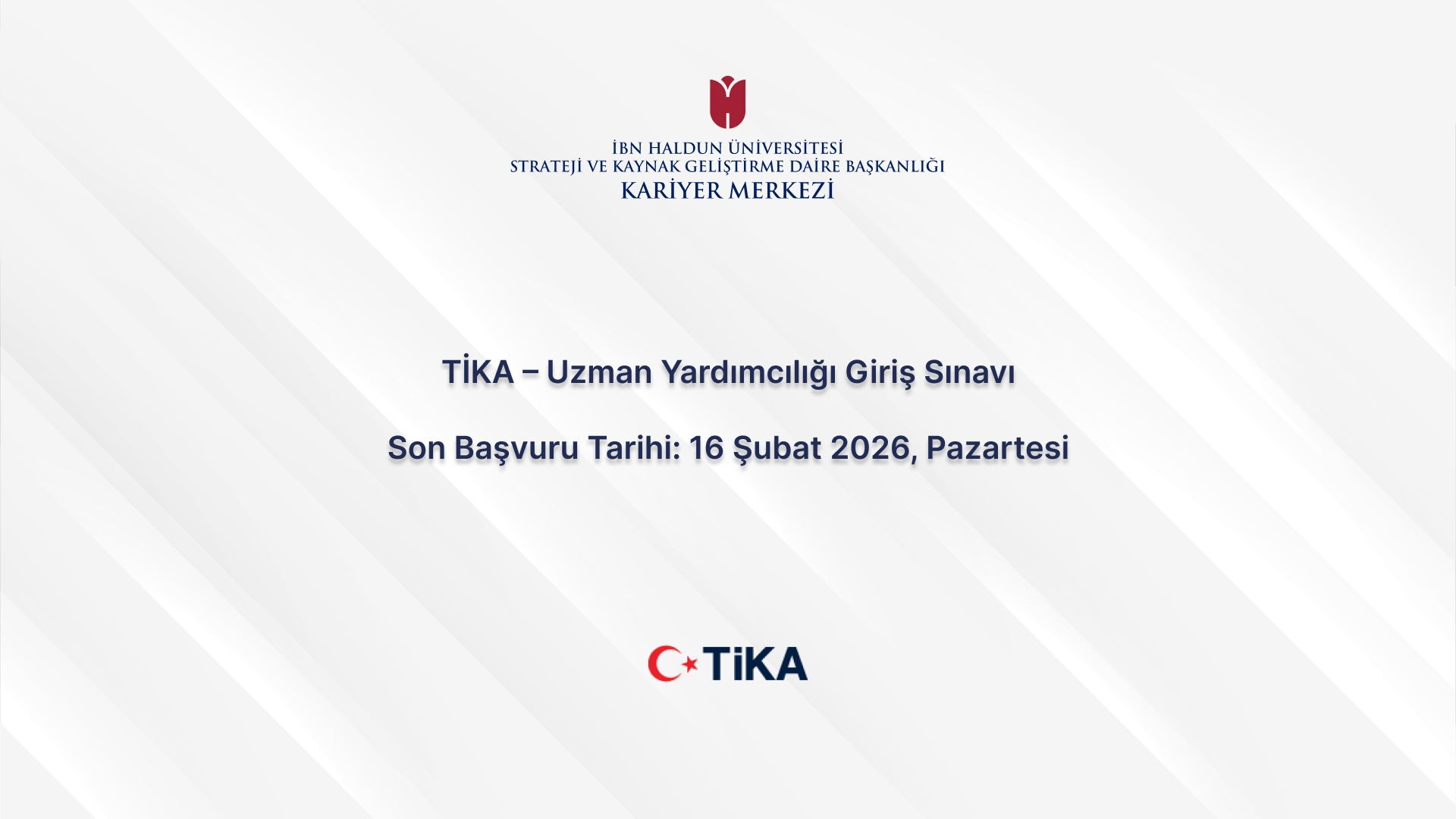 TİKA – Assistant Specialist Entrance Examination