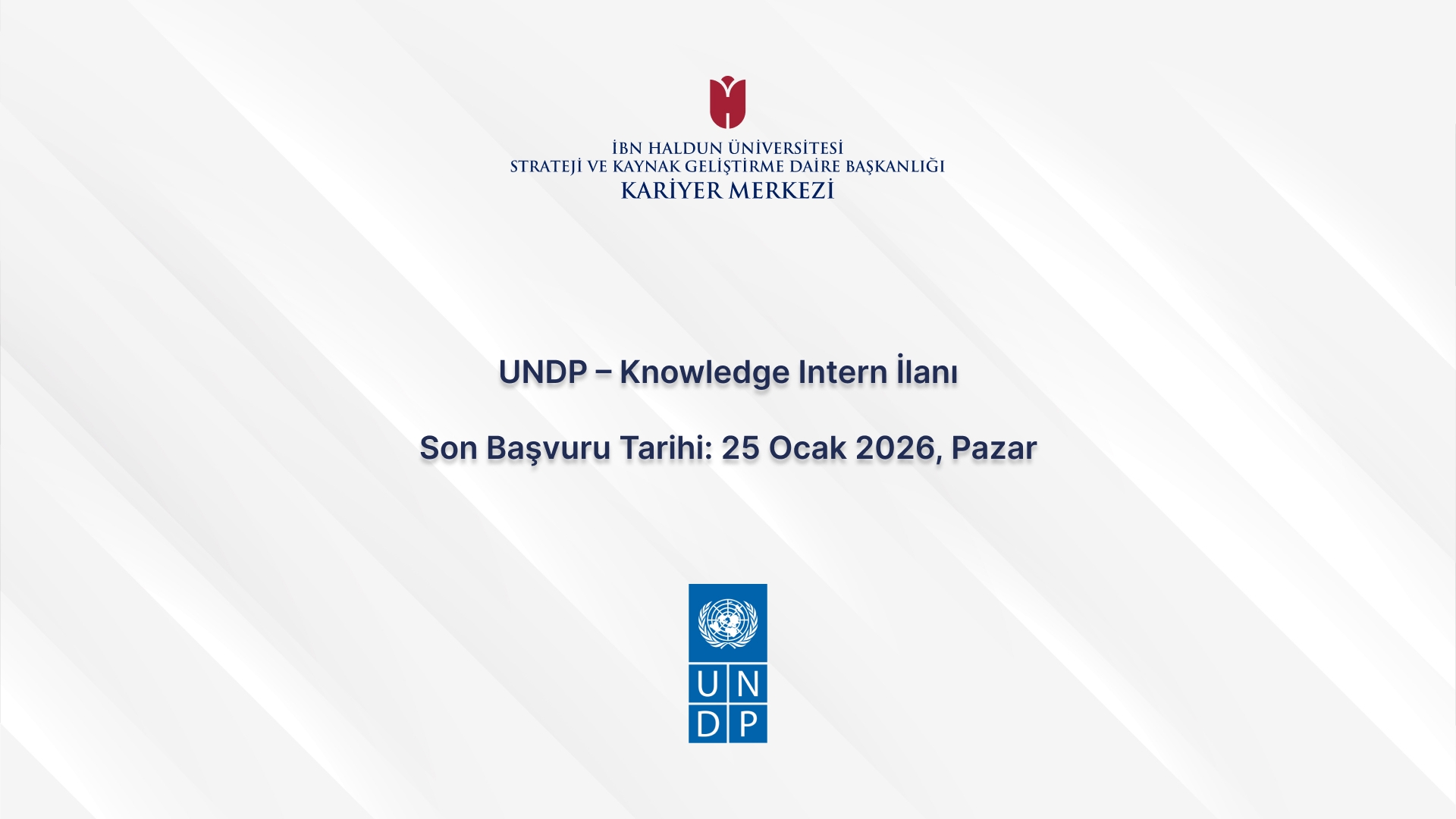UNDP – Knowledge Intern Position