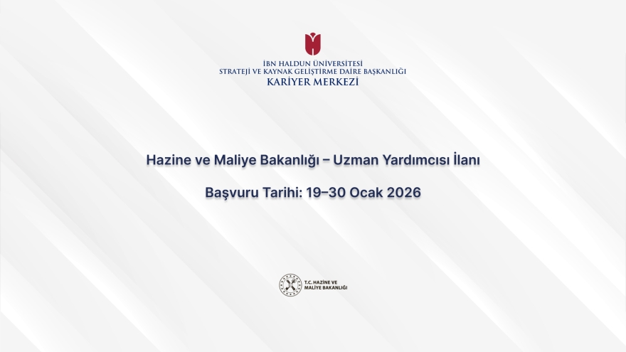Hazine ve Maliye Bakanlığı – Uzman Yardımcısı İlanı