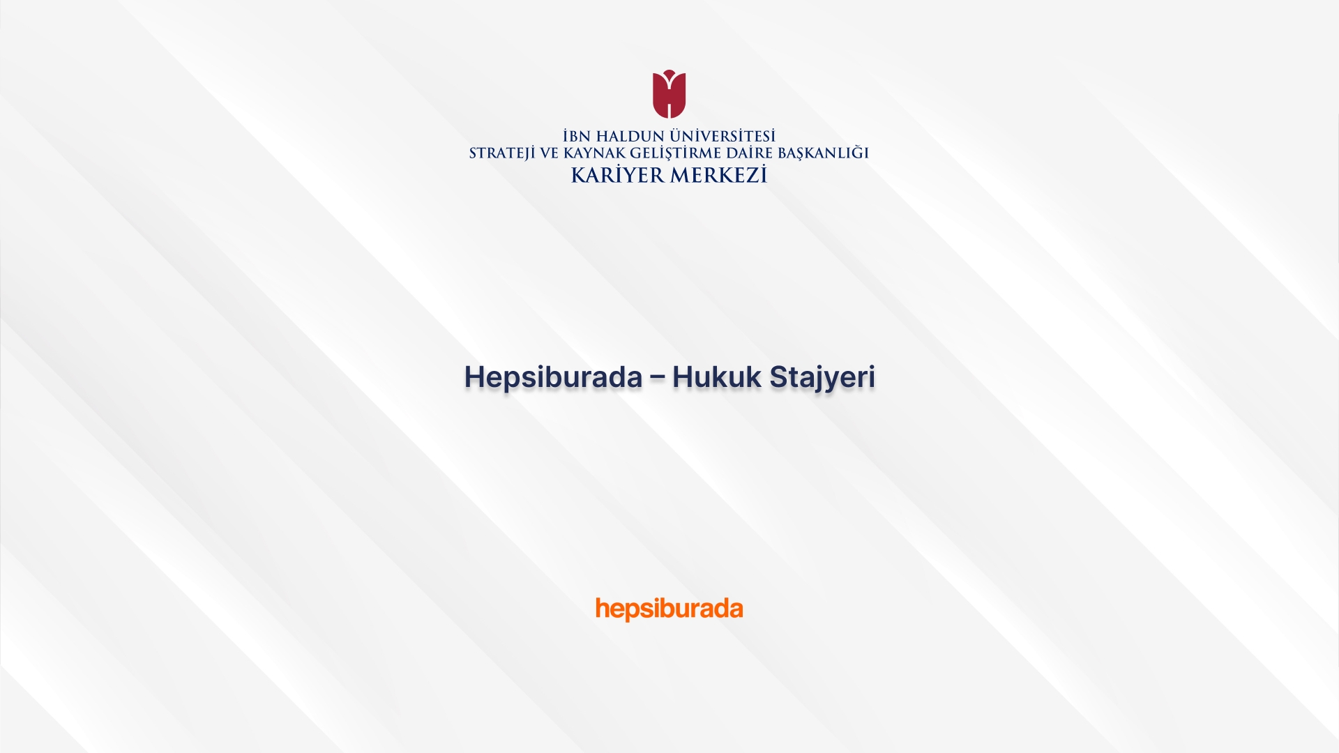 Hepsiburada – Hukuk Stajyeri