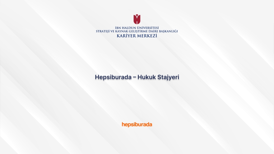 Hepsiburada – Hukuk Stajyeri