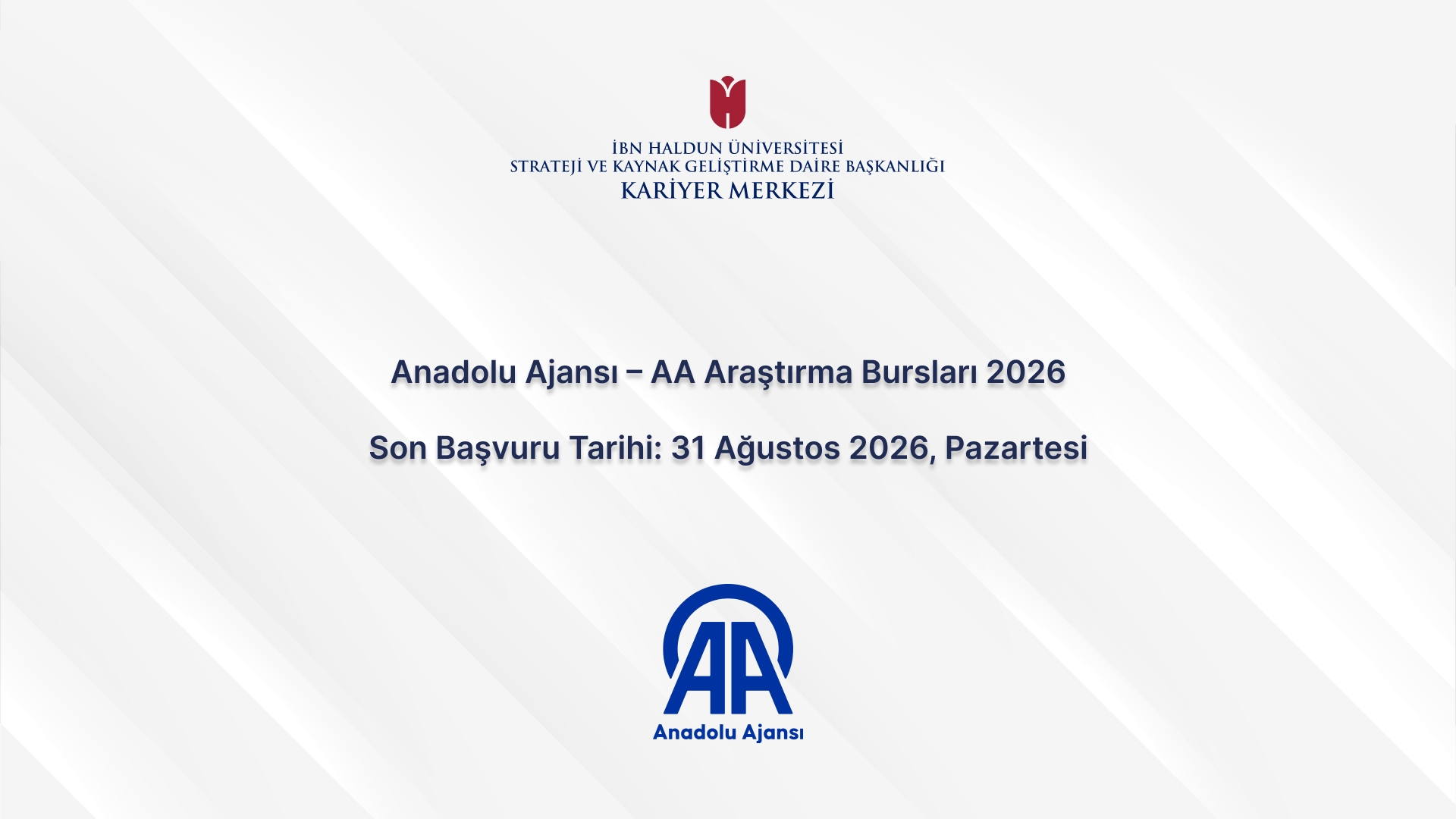 Anadolu Ajansı – AA Araştırma Bursları 2026
