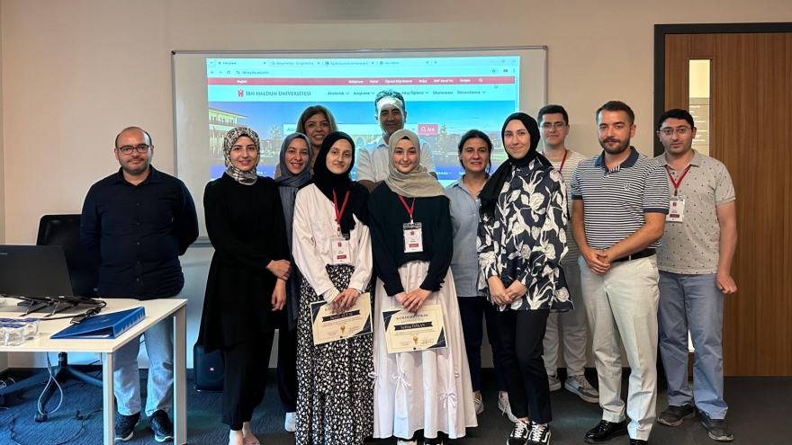 Certificates Awarded to Students Completing Summer Internship at Ibn Haldun University Library