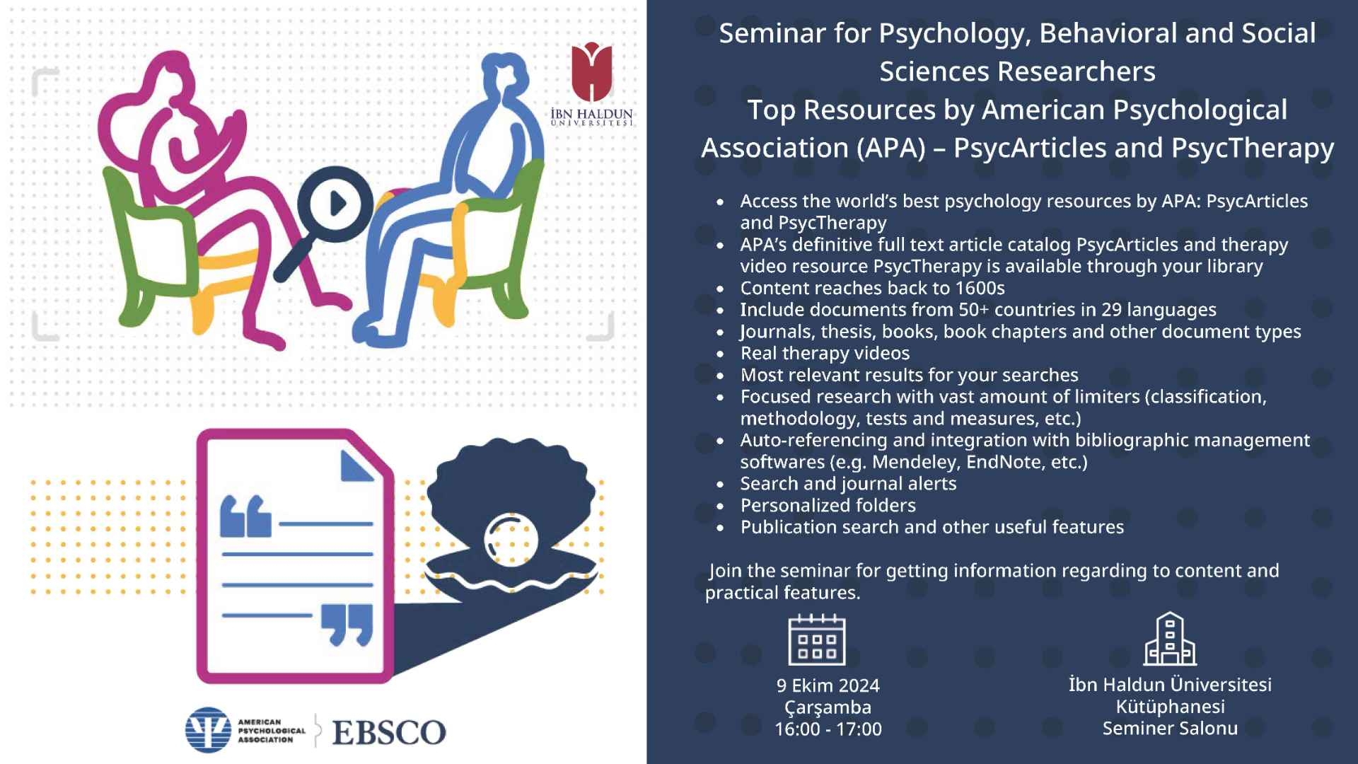 APA PsycArticles And APA PsycTherapy Database Usage Seminar - Library ...