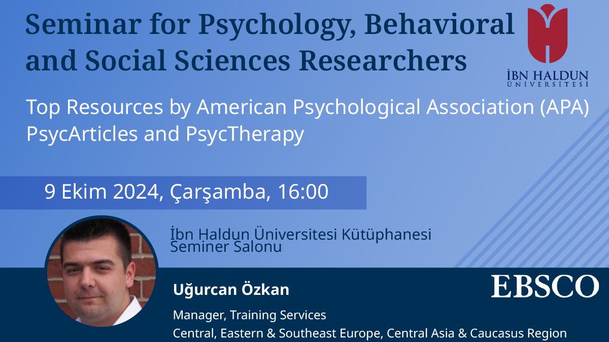 APA PsycArticles ve APA PsycTherapy Veri Tabanları Kullanım Semineri