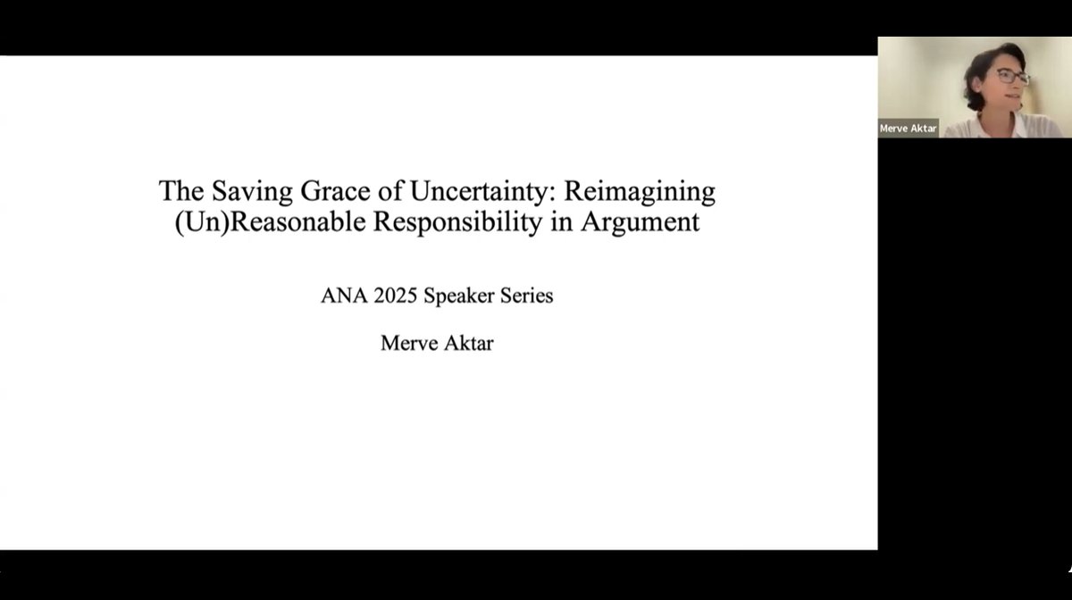 Assist. Prof. Merve Aktar Featured as an Invited Speaker at the Ethics of Argumentation Speaker Series 2025