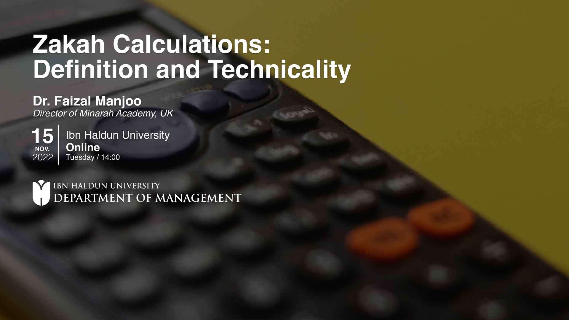 Zakah Calculations: Definition and Technicality