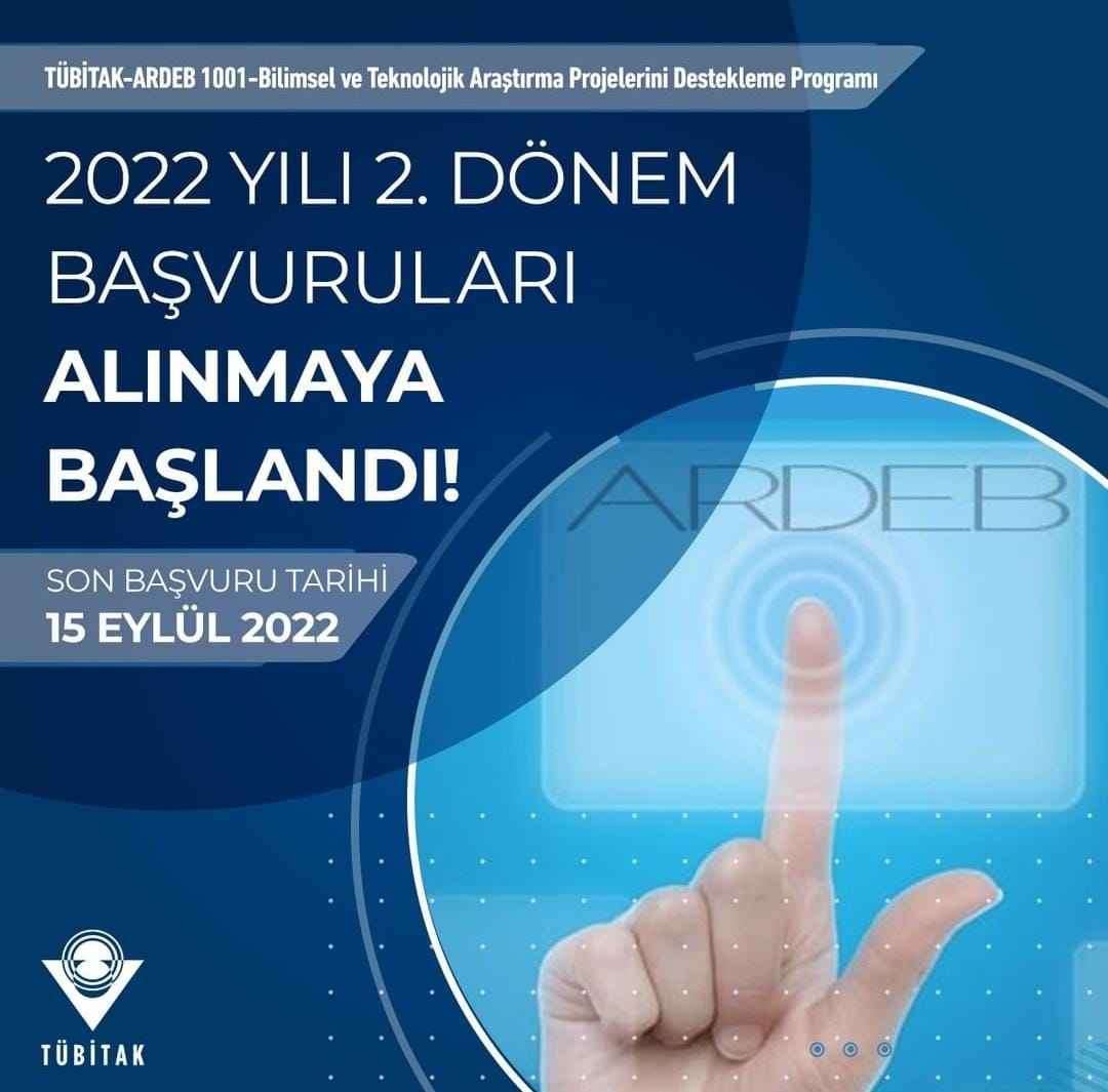  2022 2nd Term TÜBİTAK 1001 Applications started to be received.