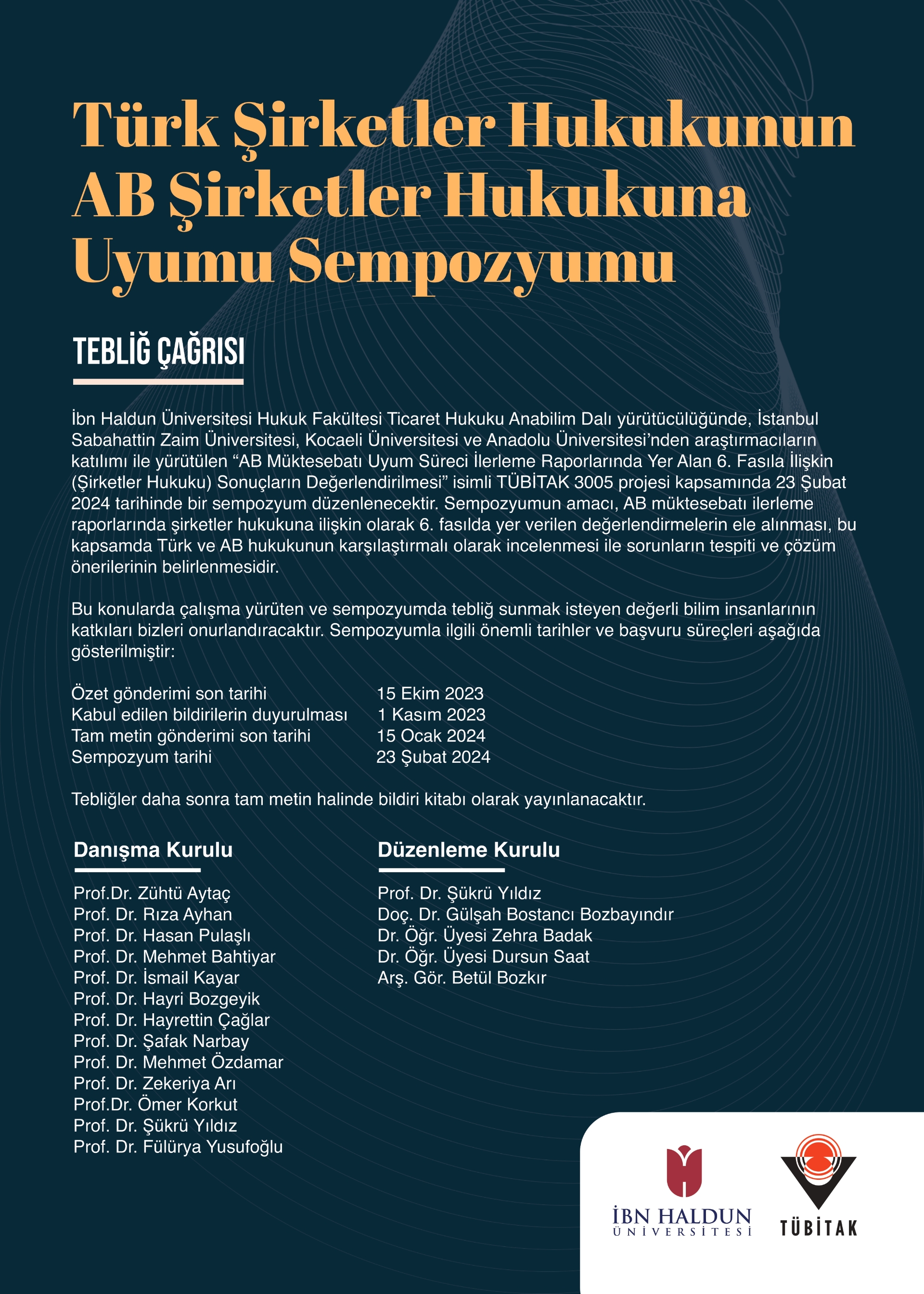 Symposium on Harmonization of Turkish Company Law with EU Company Law Call for Papers