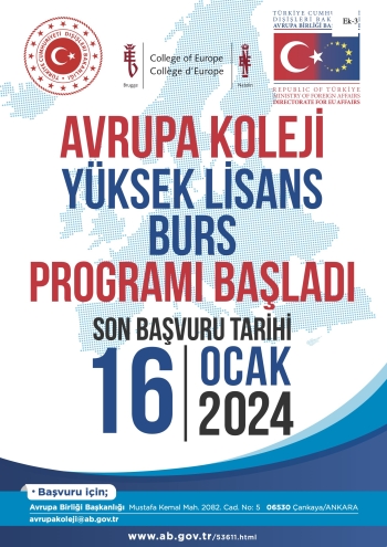 Avrupa Koleji Yüksek Lisans Burs Programı