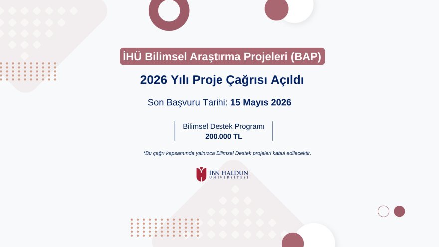 The 2026 Scientific Research Projects (BAP) Call for Proposals Has Been Announced.