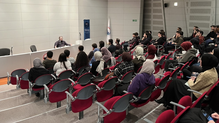 The Head of Philosophy Department Assoc. Prof. Enis Doko met with ITU Students